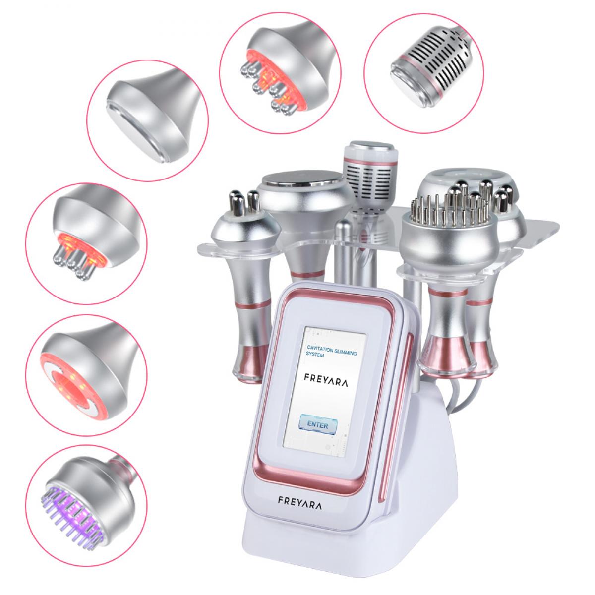 80KHz Multi-Funzione Macchina Cavitazione Ultrasuoni con Radiofrequenza e Vacuum – Dispositivo Rimodellante Corpo Anti-Cellulite per Viso, Braccia, Vita, Addome e Gambe