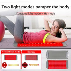 Matte Terapia con Luce Rossa 62*25.5 cm con Pannelli LED Flessibili per Sollievo dal Dolore e Comfort, Ideale per Diverse Applicazioni