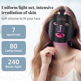 Maschera Facciale a LED con Terapia della Luce a 7 Colori, Design Senza Fili, 80 Perle LED, 240 Chip – Anti-Aging, Trattamento dell’Acne, Rassodante e Cura della Pelle per una Pelle più Liscia