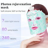 Maschera Facciale a LED con Terapia della Luce a 7 Colori, Design Senza Fili, 80 Perle LED, 240 Chip – Anti-Aging, Trattamento dell’Acne, Rassodante e Cura della Pelle per una Pelle più Liscia