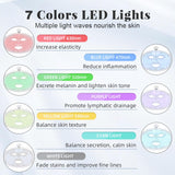 Maschera Facciale a LED con Terapia della Luce a 7 Colori, Design Senza Fili, 80 Perle LED, 240 Chip – Anti-Aging, Trattamento dell’Acne, Rassodante e Cura della Pelle per una Pelle più Liscia