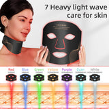 Maschera in Silicone a LED con 7 Colori per Viso e Collo, 103 Perle LED, 309 Chip – Anti-Aging, Schiarimento della Pelle, Trattamento dell’Acne, Riduzione delle Rughe