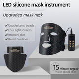 Maschera In Silicone A LED Con 4 Colori Per Viso E Collo – Trattamento Completo Anti-Invecchiamento Per Rassodamento E Schiarimento Con 480 Luci LED