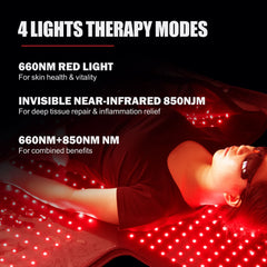 Sacco a Pelo per Terapia della Luce Rossa 200*240cm, 2184 LED 660nm+850nm, Fototerapia a Infrarossi per Modellamento del Corpo, Sollievo dal Dolore e Miglioramento del Sonno