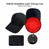 258 LED Cappello per Fototerapia LED Rosso e Blu – Ricrescita dei Capelli per Uomo e Donna, Design Senza Fili