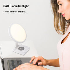 LED-Happy Light 2.0 – Lampada Multifunzione per Fototerapia SAD con Ricarica Wireless, Lampada Simil-Sole 10000 Lux per Migliorare l’Umore