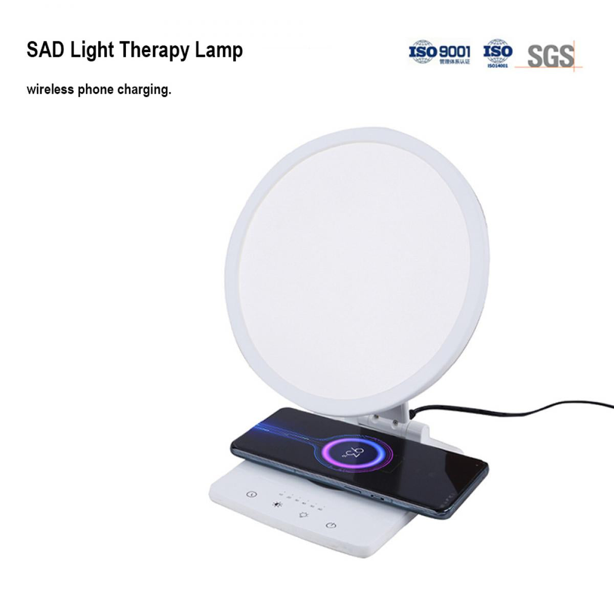 LED-Happy Light 2.0 – Lampada Multifunzione per Fototerapia SAD con Ricarica Wireless, Lampada Simil-Sole 10000 Lux per Migliorare l’Umore