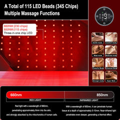 LED-FeetRepair G33 – Dispositivo di Fototerapia a Luce Rossa e Infrarossi con 115 LED per Piede e Caviglia (Pezzo Singolo). Allevia Artrite, Distorsioni e Dolori Muscolari