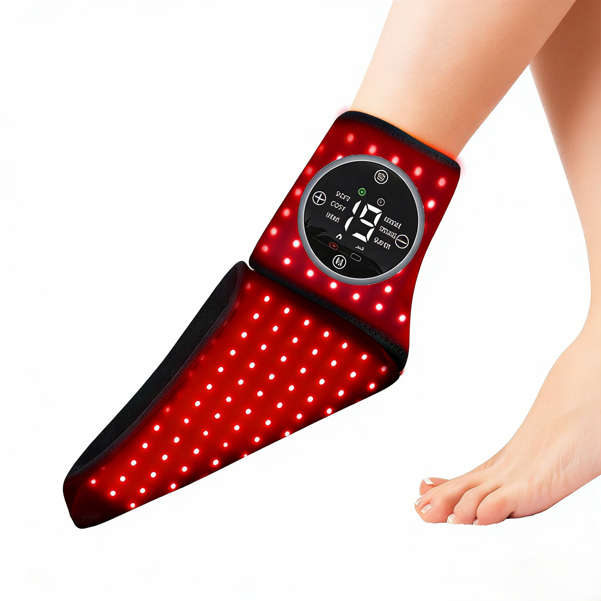 LED-FeetRepair G33 – Dispositivo di Fototerapia a Luce Rossa e Infrarossi con 115 LED per Piede e Caviglia (Pezzo Singolo). Allevia Artrite, Distorsioni e Dolori Muscolari