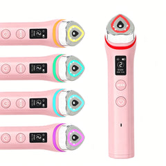 Dispositivo Viso 6 in 1 EMS LED ed Elettroporazione per Lifting, Rughe, Acne e Assorbimento Sieri