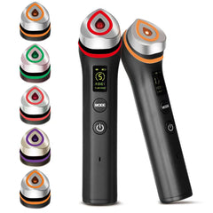 Dispositivo Viso 6 in 1 EMS LED ed Elettroporazione per Lifting, Rughe, Acne e Assorbimento Sieri