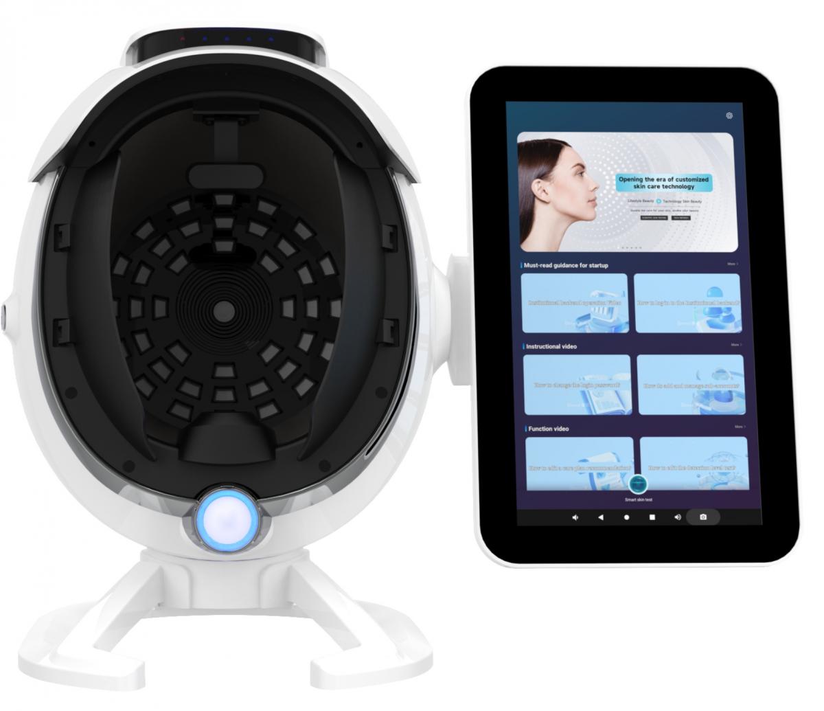 A6/A6 Plus AI Skin Tester – Analizzatore Viso 8 Spettri, 30+ Indicatori Cutanei, Dispositivo Cura Pelle 24-in-1, Baumann Skin Type Classification, Schermo 15.6/20.5 Pollici