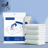 Kit di biancheria monouso sterile da 4 pezzi, igienico, delicato sulla pelle, pronto per i viaggi (1 lenzuolo 220 x 240 cm, 1 copripiumino 220 x 240 cm, 2 federe 50 x 80 cm)