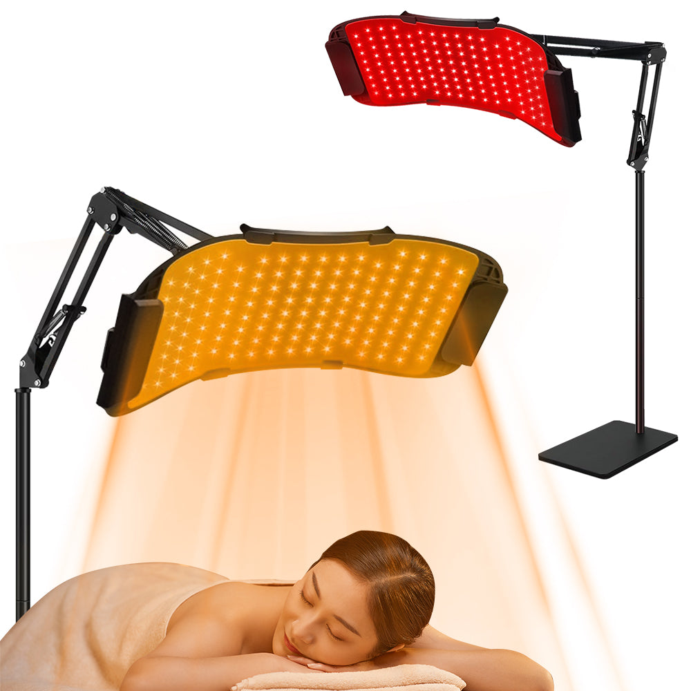Pannello LED Professionale a 5 Lunghezze d’Onda 132 LED per Viso e Corpo, Riduce Acne, Stimola Collagene e Luminosità
