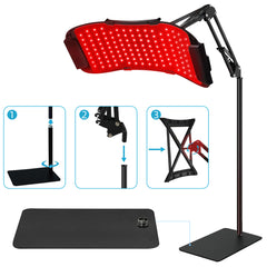 Pannello LED Professionale a 5 Lunghezze d’Onda 132 LED per Viso e Corpo, Riduce Acne, Stimola Collagene e Luminosità