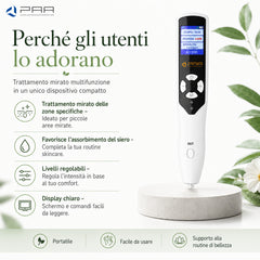 PM FacialPure 2.0 – Penna al plasma con ozono multifunzionale per la rimozione di nei e macchie, promozione dell’assorbimento del siero e pulizia profonda della pelle