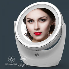 Specchio Cosmetico LED Doppia Faccia 1X/5X a Batteria