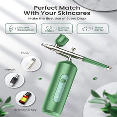 Spray per Trucco Airbrush, Toner Nano Nebulizzatore, Dispositivo Spray da 0,3mm, Ricaricabile tramite USB