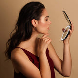 Specchio da Trucco LED da Viaggio, Ingrandimento 1X/10X, Compatto, Portatile, Ricaricabile tramite USB