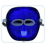 Maschera LED con 3 Colori, 1200 Perle di Luce, Strumento di Bellezza con Fototerapia a Luce, Ricaricabile tramite USB