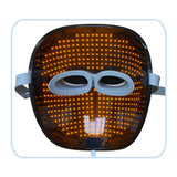 Maschera LED con 3 Colori, 1200 Perle di Luce, Strumento di Bellezza con Fototerapia a Luce, Ricaricabile tramite USB