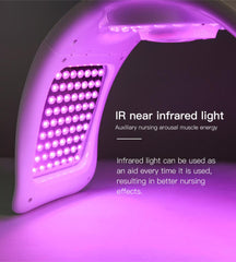 Dispositivo di Cura del Viso con Terapia LED a 7 Colori, 170 Perle di Luce con Nebulizzatore Nano, Strumento PDT Fotodinamico