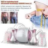 Sistema 6in1 80K RF Ultrasuoni Vakuum Cavitazione per Modellamento Corpo e Bruciagrassi, con Pad Lipolaser