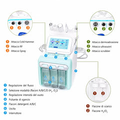 Macchina Professionale per Peeling Hydro Aqua, Microdermoabrasione, Rassodamento Viso BIO, Idratazione & Getto di Ossigeno Idraulico per Trattamenti Avanzati della Pelle e Anti-Aging