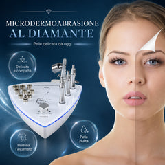 Dispositivo di microdermoabrasione al diamante per peeling del viso, lifting della pelle, rassodamento delle rughe, con spruzzo d'acqua