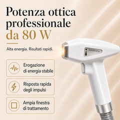LASER Epilazione 808 – Laser Professionale 80W con Raffreddamento Ice-Cool, Lunghezza d’Onda 808 nm Oro, Indolore & Permanente