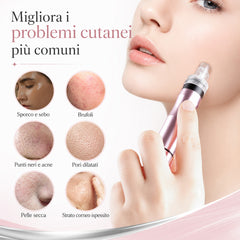 FREYARA HOBA - FacialClean 1.0 Plus, Dispositivo per la Pulizia Profonda dei Pori con Tecnologia a Vuoto, Funzione di Spruzzo d'Acqua e Hydrojet, Sistema 8-in-1 di Cura della Pelle all'Ossigeno