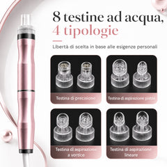 FREYARA HOBA - FacialClean 1.0 Plus, Dispositivo per la Pulizia Profonda dei Pori con Tecnologia a Vuoto, Funzione di Spruzzo d'Acqua e Hydrojet, Sistema 8-in-1 di Cura della Pelle all'Ossigeno