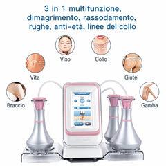 80K 3in1 Macchina per Cavitazione Radiofrequenza, 3in1 Sistema Dimagrante per il Corpo a Ultrasuoni, Massaggiatore per il Corpo Anticellulite Bruciagrassi