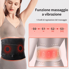Cintura Vibrante con Terapia a Luce Rossa, 660 nm e Luce Infrarossa 850 nm, Sollievo Efficace dal Dolore, Rilassamento Muscolare e Miglioramento della Circolazione