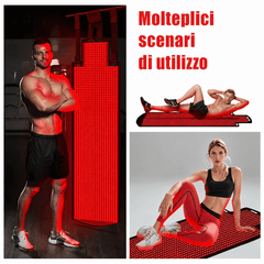 Tappetino Terapia a Luce Rossa 190*80cm con 1300 LED, Luce Infrarossa 660nm & 850nm per Sollievo dal Dolore, Rilassamento Muscolare e Miglioramento della Qualità del Sonno
