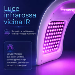 Dispositivo di Cura del Viso con Terapia LED a 7 Colori, 170 Perle di Luce con Nebulizzatore Nano, Strumento PDT Fotodinamico