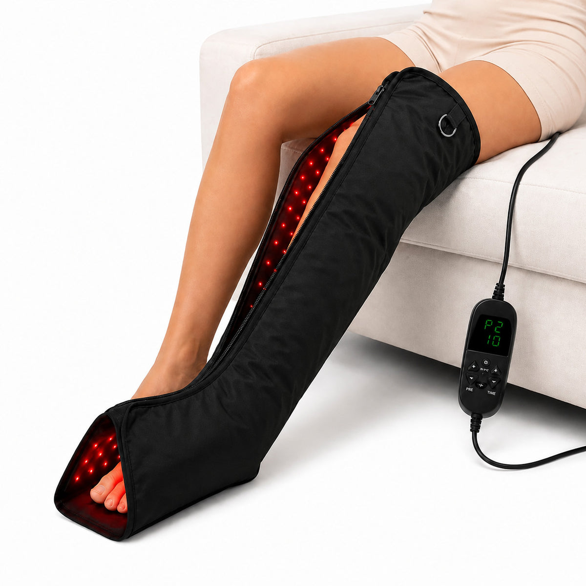 Stivali per fototerapia a luce rossa e infrarossa a 528 LED di qualità medica per gambe e piedi