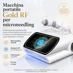 Dispositivo RF Microneedling Professionale Viso e Corpo con Martello Freddo – Radiofrequenza, Pori Dilatati, Rughe e Cicatrici da Acne