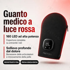 Guanto per terapia a luce rossa e infrarossa a 80 LED di qualità medicale – copertura totale per mani e articolazioni