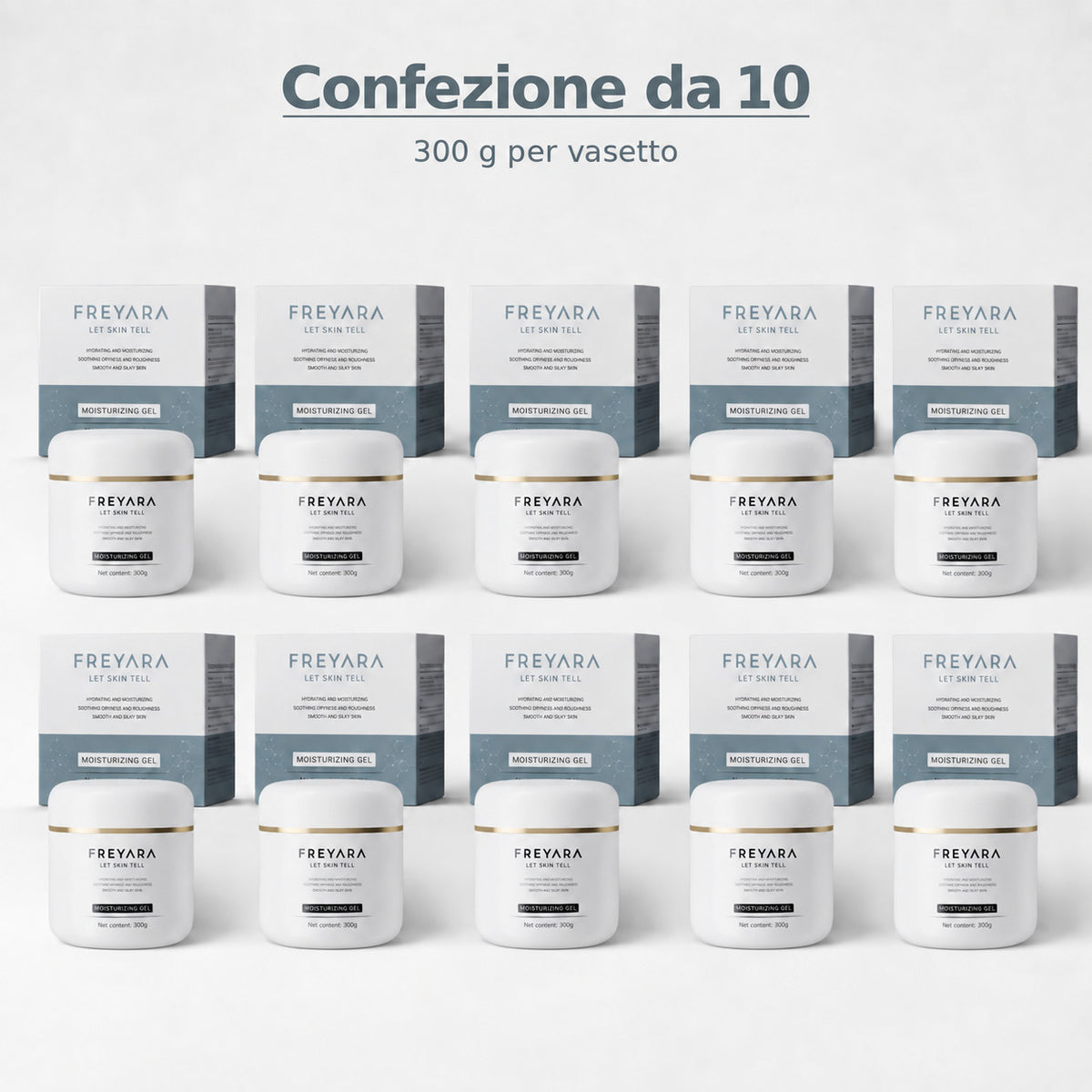 FREYARA Gel Idratante Conduttivo Aqualis Activator 300g * 10 per Dispositivi Beauty