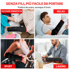 FREYARA LED-HandRepair 3.0 – Fascia wireless per braccio con 54 LED a luce rossa e infrarossa per alleviare dolore e rigidità del polso e accelerare il recupero muscolare