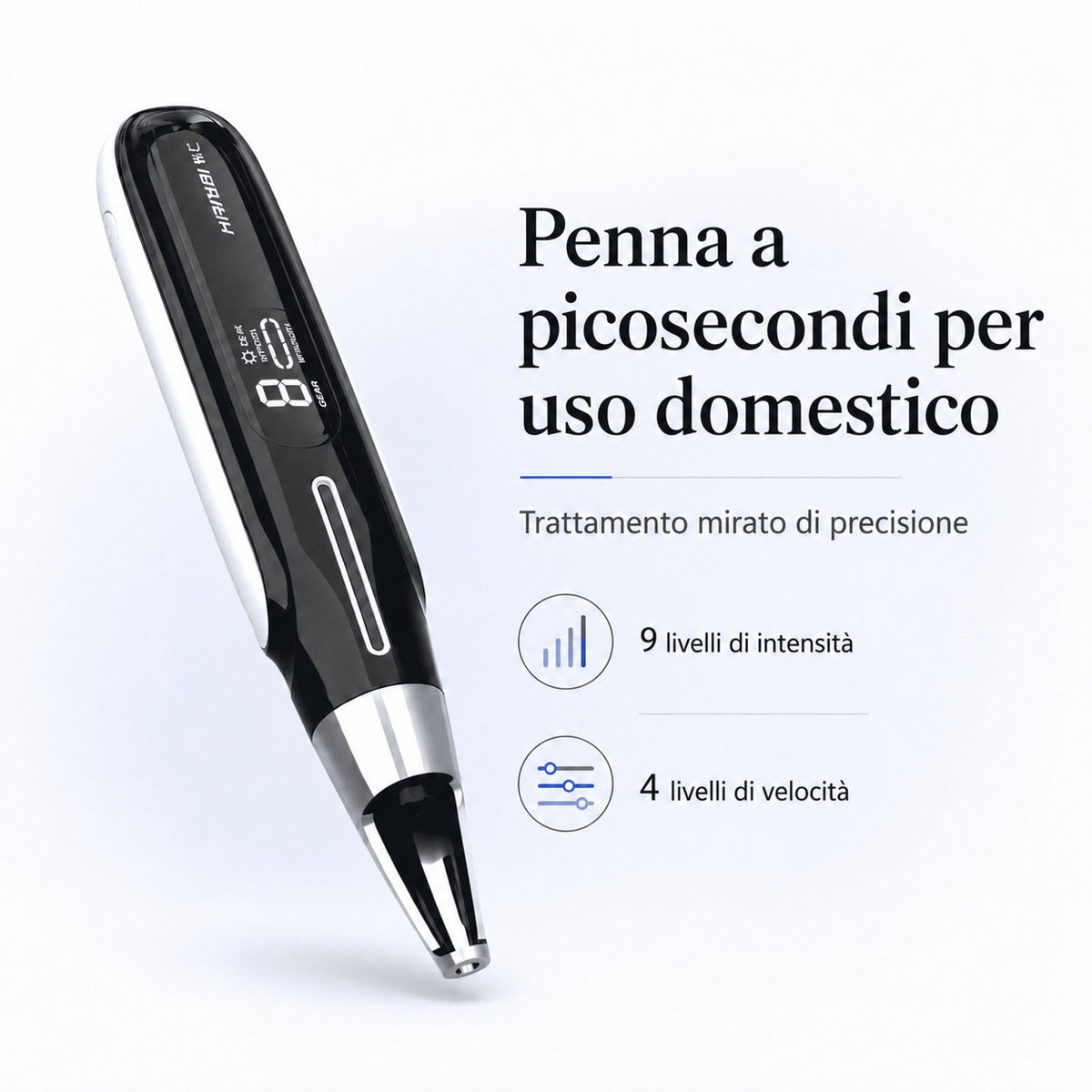 LASER FacialPure LS006 – Penna Laser a Picosecondi Wireless per Uso Domestico, Ideale per Rimuovere Lentiggini, Tatuaggi, Macchie Scure e Schiarire la Pigmentazione