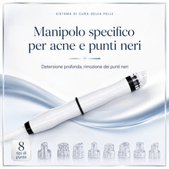 8in1 Macchina per Dermoabrasione Ossigeno Viso Hydro, RF Bio-Lifting Cura del Viso Pulizia Profonda con Pompa Grande per SPA e Salone