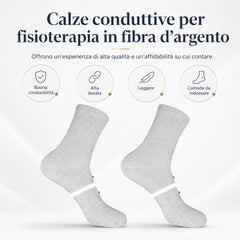 Calze a Compressione EMS con Ioni d’Argento e Micro Elettrostimolazione – Massaggiatore Piedi per Circolazione e Recupero Muscolare