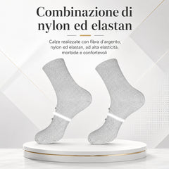 Calze a Compressione EMS con Ioni d’Argento e Micro Elettrostimolazione – Massaggiatore Piedi per Circolazione e Recupero Muscolare