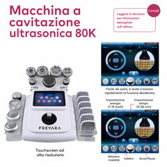 80K 11in1 Dispositivo RF Ultrasuoni Cavitazione con 6 Pad Lipolaser/EMS, Sistema Professionale per Modellamento del Corpo, Massaggiatore Anti-Cellulite per Salone e SPA