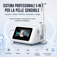 FREYARA Macchina Estetica Professionale 5 in 1 per Pelle Sensibile e Soggetta a Rossori, Azione Lenitiva, Idratante e Rassodante
