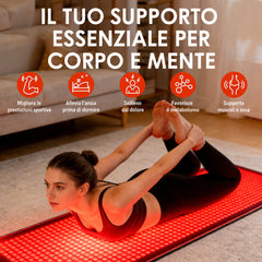 FREYARA Tappetino Professionale per Fototerapia Corpo Intero 183 × 72 cm, 4 Colori, 1344 LED, per Cura della Pelle e Relax Muscolare