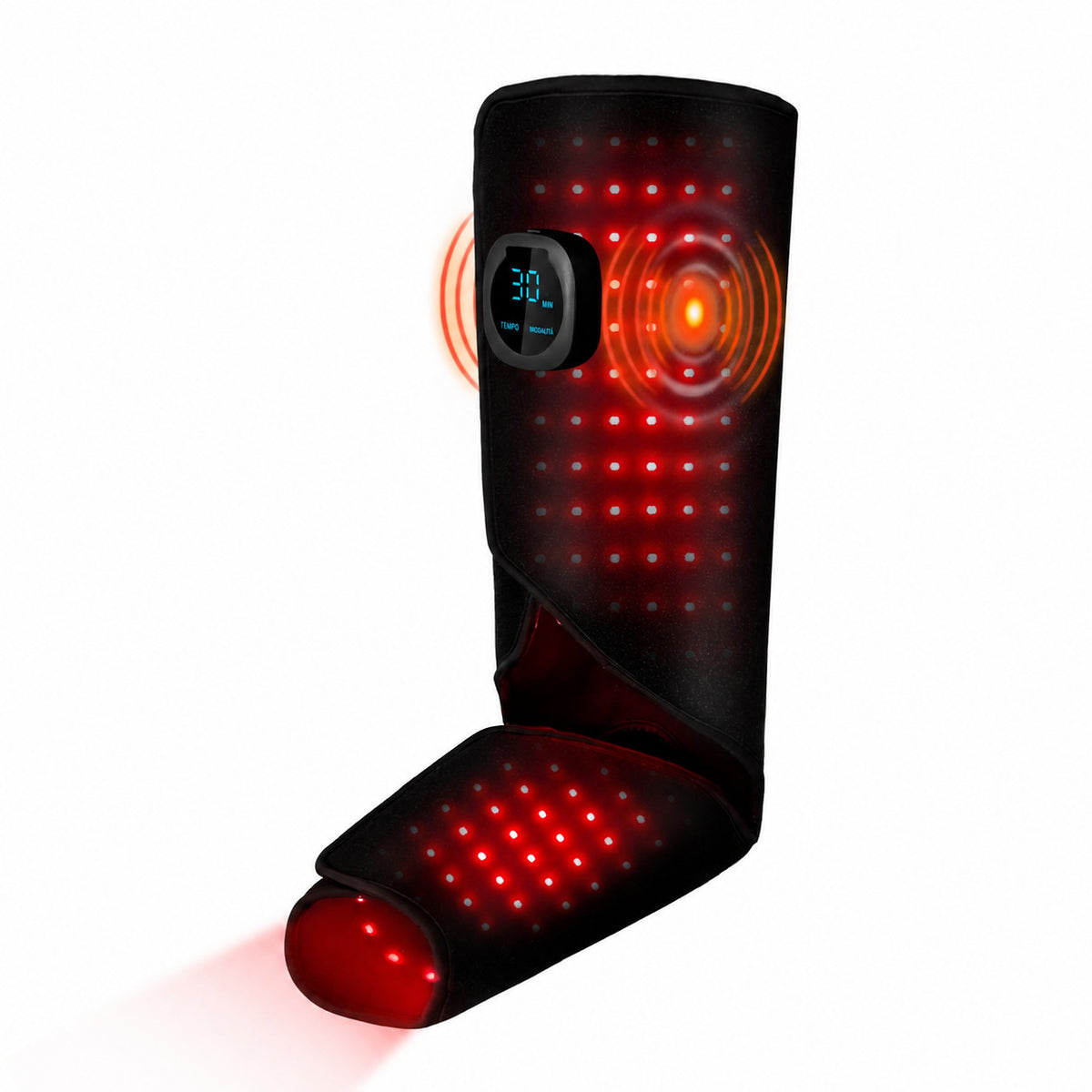 90 LED Stivale Wireless per Polpaccio e Piede con Terapia a Luce Rossa e Infrarossa e Vibrazione, per Sollievo alle Gambe Doloranti e Recupero Muscolare Più Rapido
