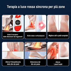 LED-FeetRepair P13 – Scarpe di Fototerapia a Luce Rossa e Infrarossi con 172 LED per Piedi e Caviglie. Alleviano il dolore ai piedi e migliorano la circolazione sanguigna